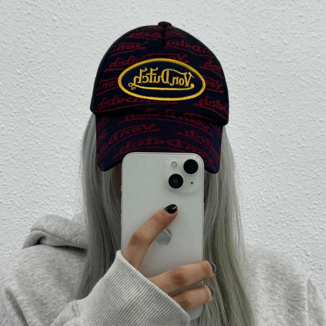 본더치 y2k 레터링 네이비 볼캡 상품이미지1