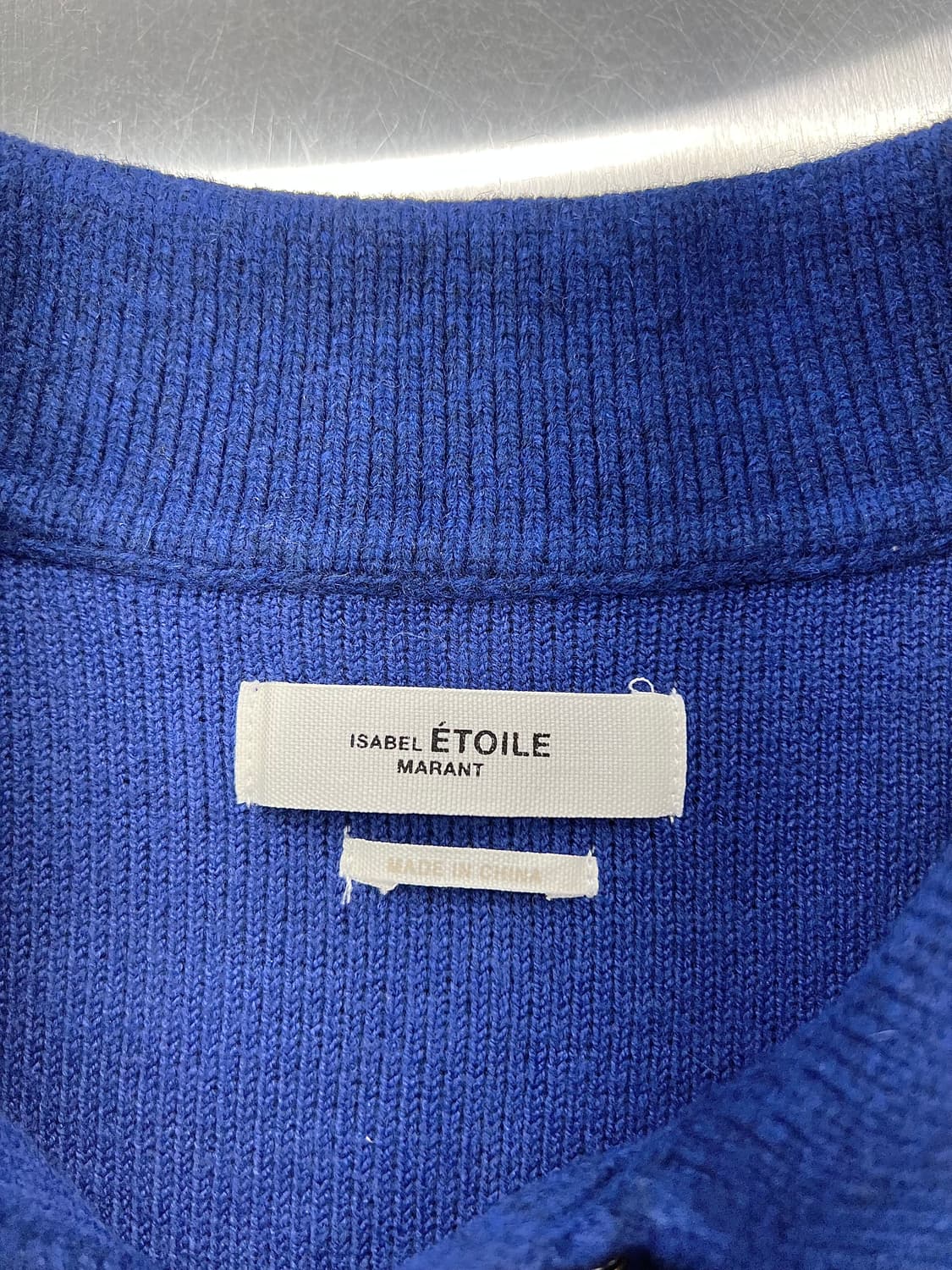 이자벨마랑 에뚜왈 딥 블루 하프 버튼 카라 폴로 울 니트 스웨터 셔츠 상품이미지7