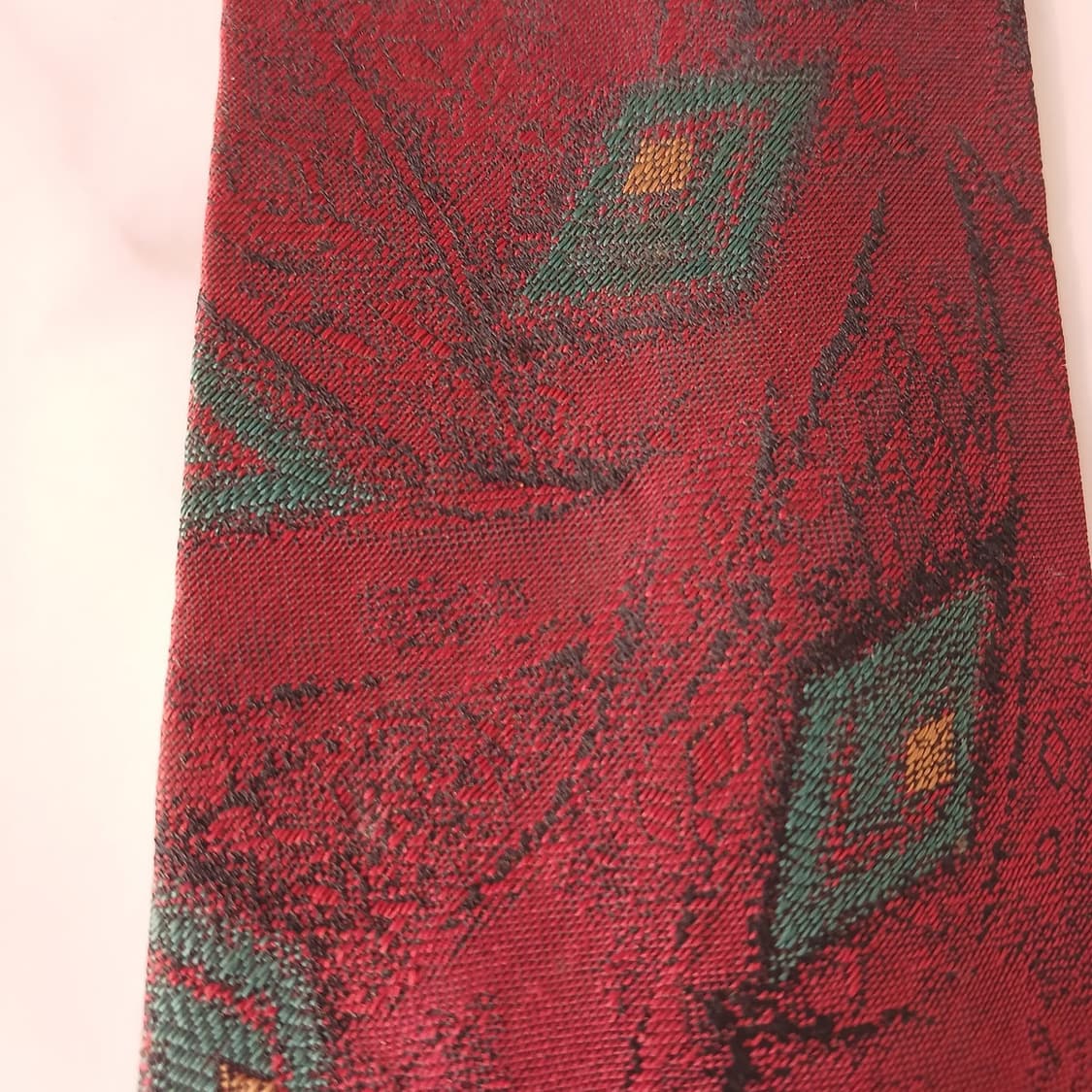 지방시 실크 버건디 아트 자카드 넥타이 8.8cm A등급 A19527
 상품이미지9