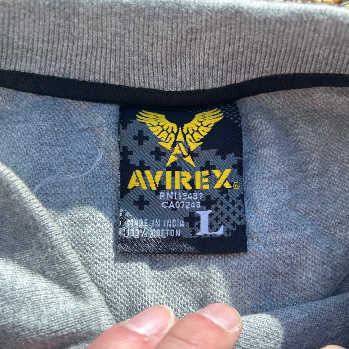 아비렉스 그레이 포켓 반팔 카라티 상품이미지6