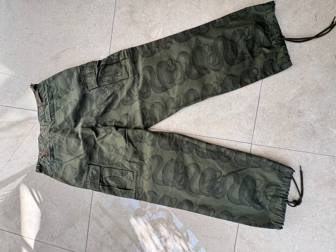 Hysteric Glamour 스네이크 패턴 카고 팬츠 상품이미지2