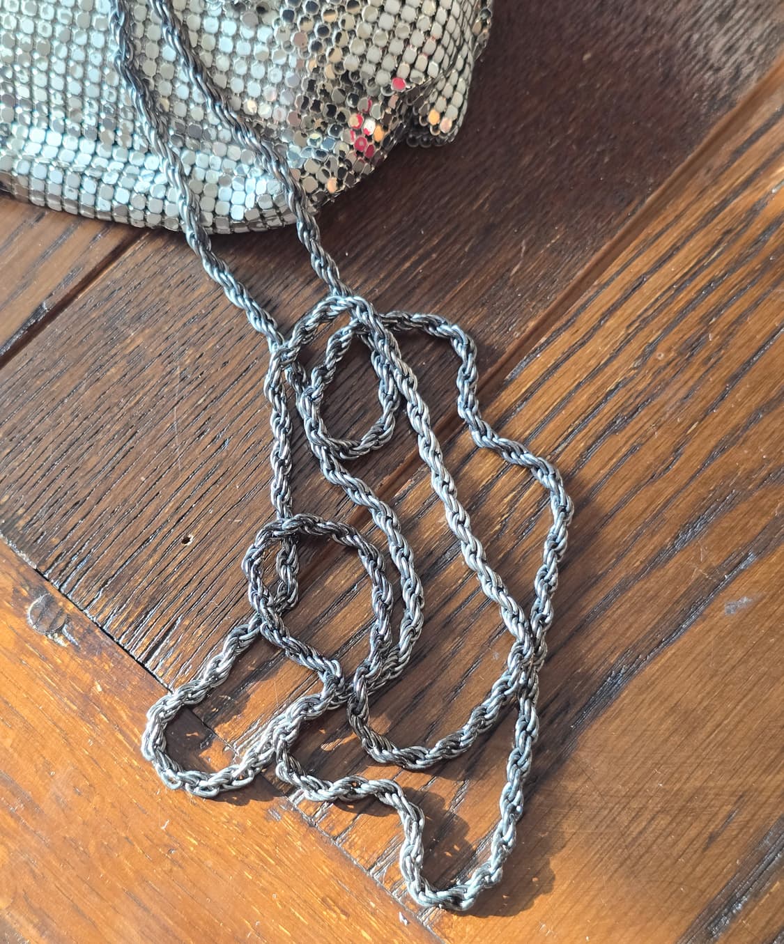 빈티지 메쉬 장미 체인 크로스백 상품이미지7