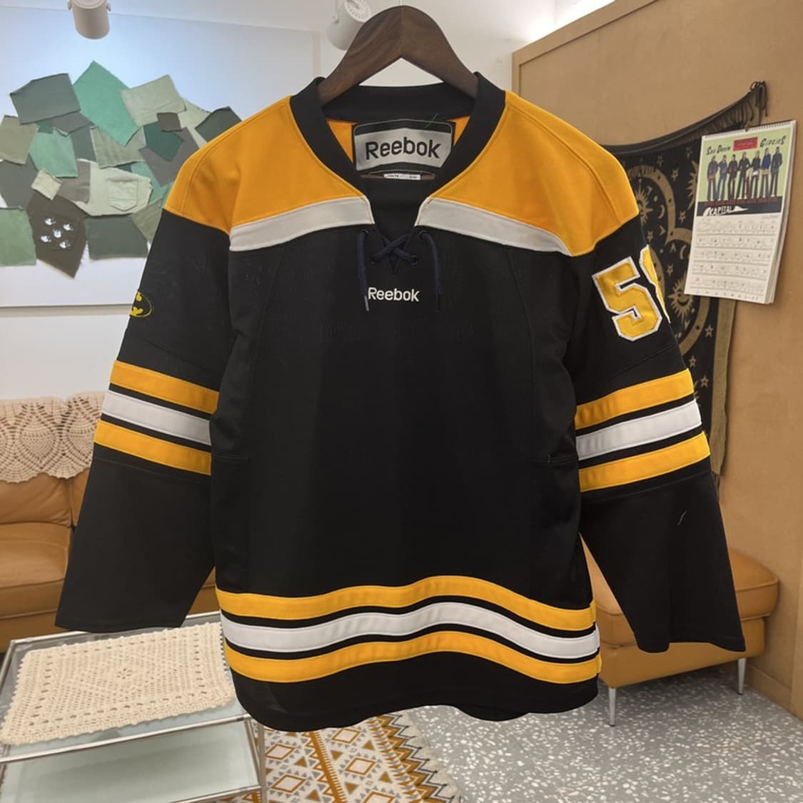 리복 NHL 보스턴 블록코어 하키 져지 롱슬리브 M C11104 상품이미지3