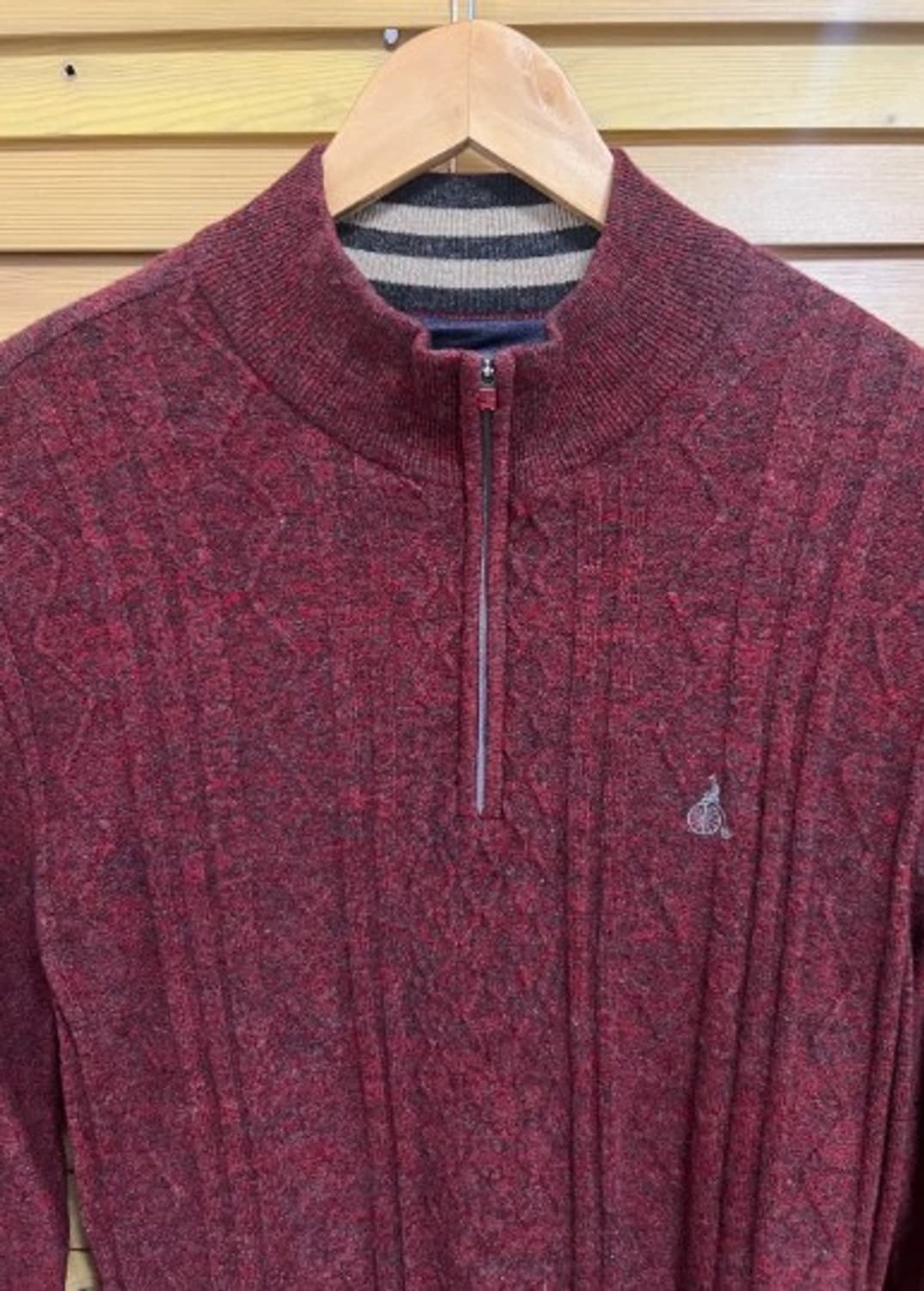 빈폴골프 남성 반집업케이블방풍니트 95 상품이미지1