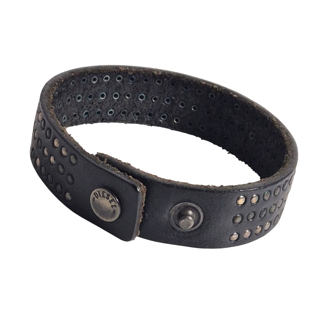 DIESEL) 00s 디젤 스터드 레더 팔찌 상품이미지1