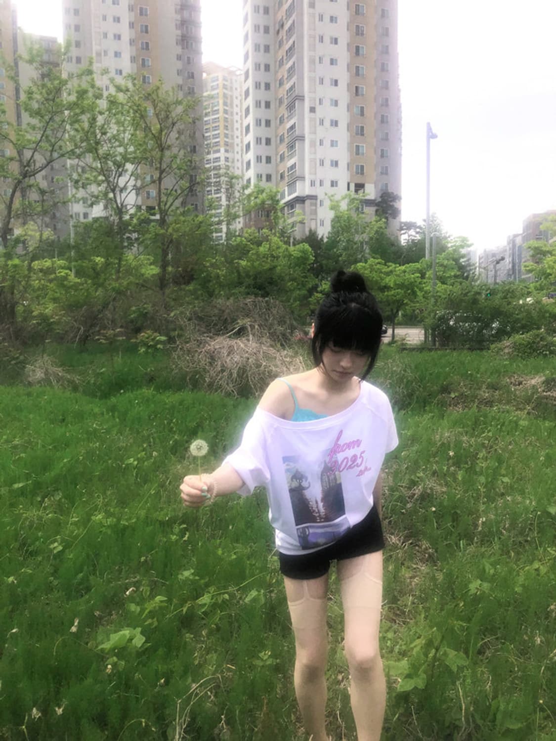 리브인모스 3025 언발원숄더티 포어링베이비메탈클럽엔젤넘버555코이세이오 상품이미지6