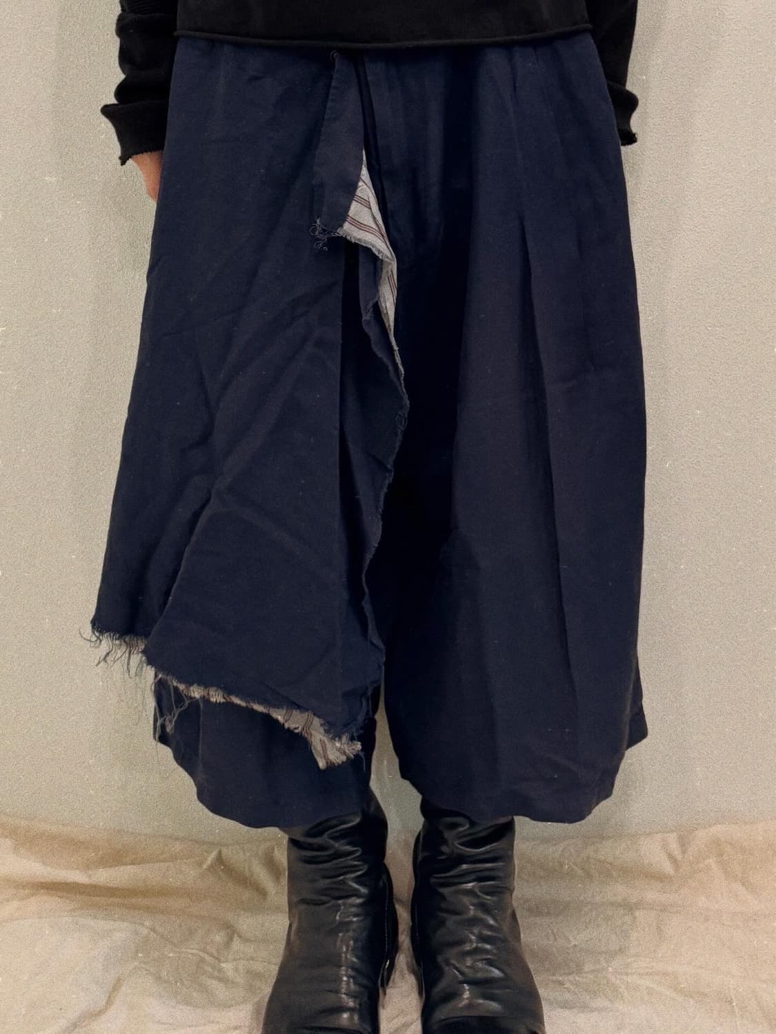 요지야마모토 21SS 랩 레이어드 하카마 팬츠 상품이미지1