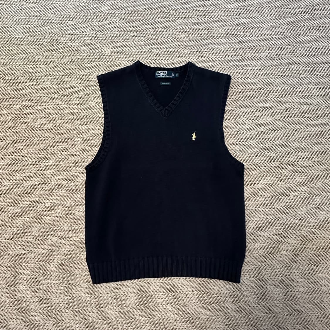 POLO RALPH LAUREN v neck kint vest navy 상품이미지1