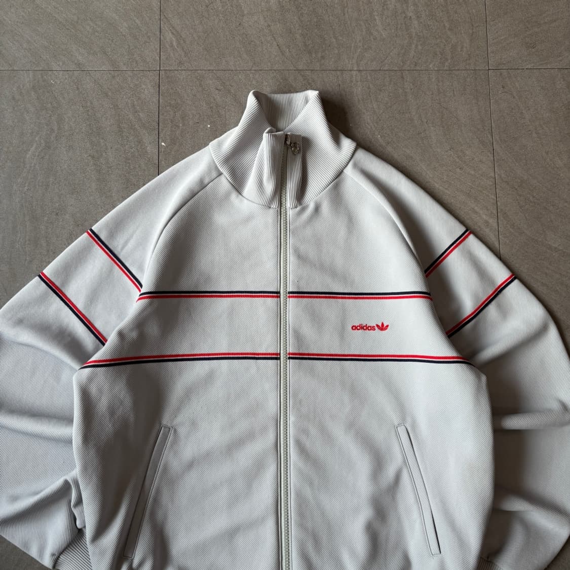 70년대 생산 아디다스 그레이 져지 자켓 상품이미지3