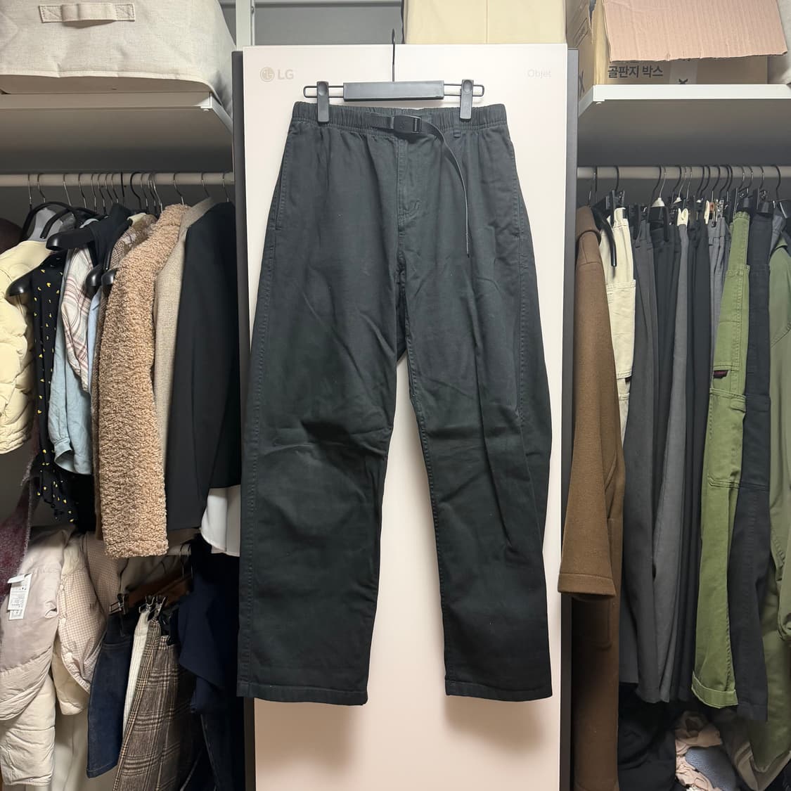 그라미치 스트레이트 팬츠 (블랙/M) 상품이미지2