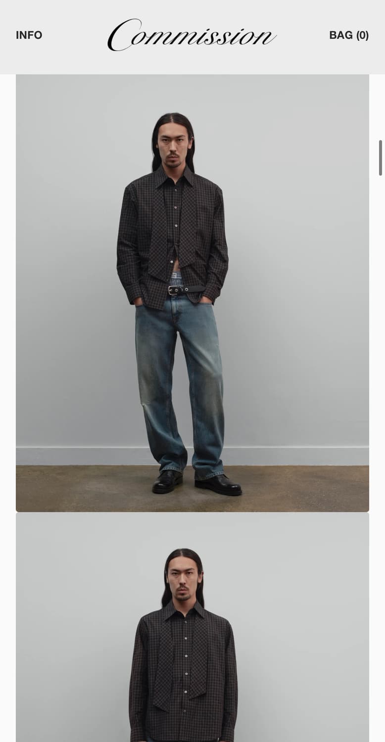 [S,M,L]커미션 25fw Banker 체크 셔츠 상품이미지8
