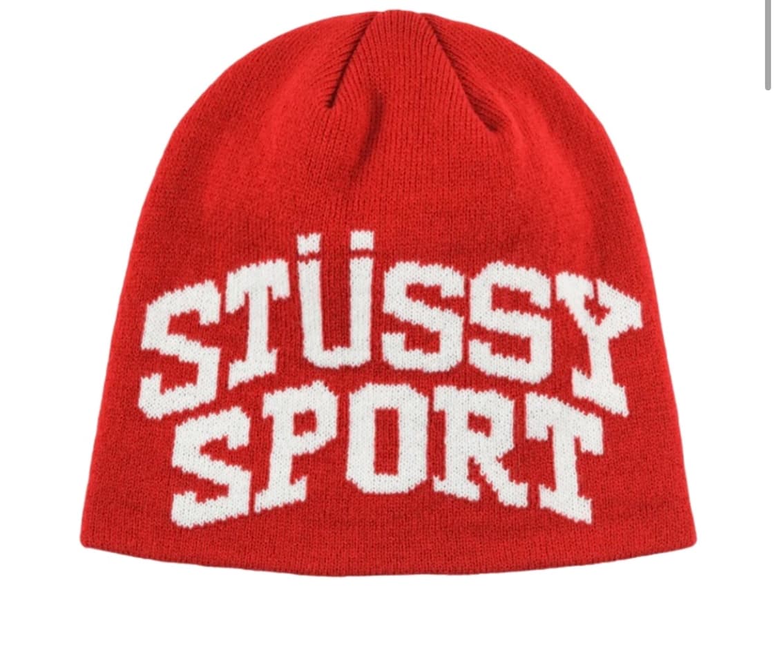 Stussy 스투시 스포츠 자카드 비니 레드 상품이미지1