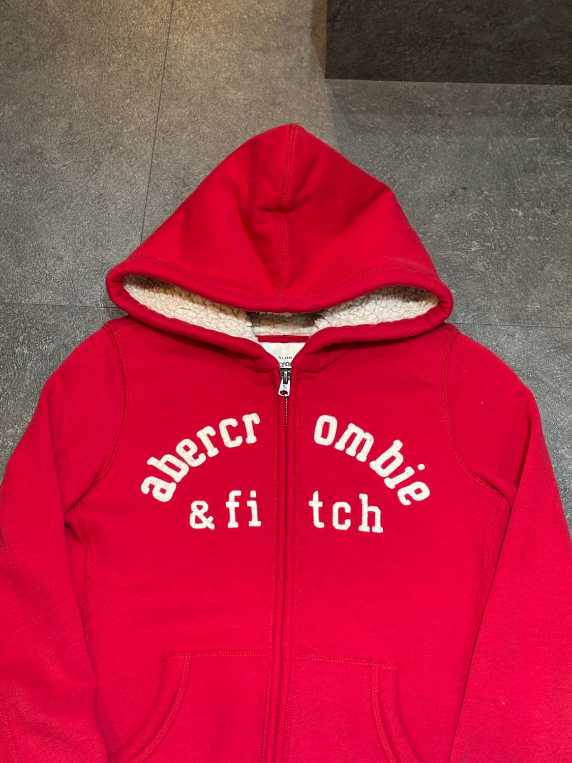 아베크롬비 여성 후드집업 레드 상품이미지4