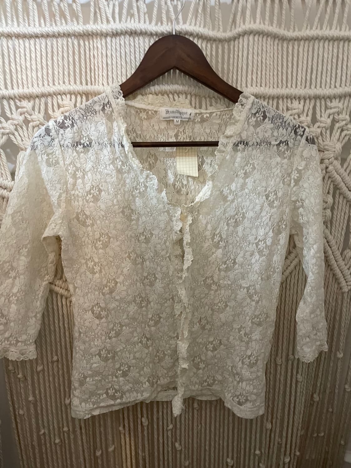 화이트 레이스 블라우스 상품이미지1