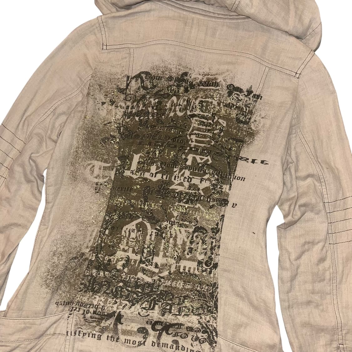 글리터 프린팅 투웨이 후드집업 y2k펑크갸루 상품이미지5