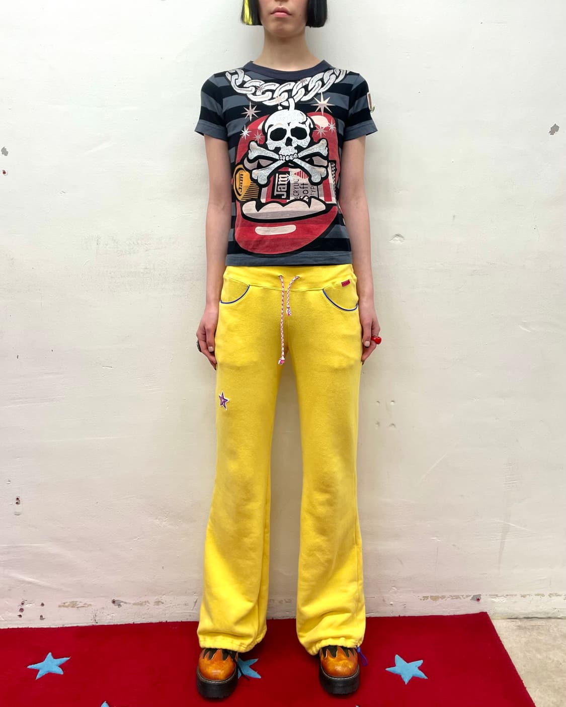 Earth Retro Yellow Star Sweatpants  상품이미지3