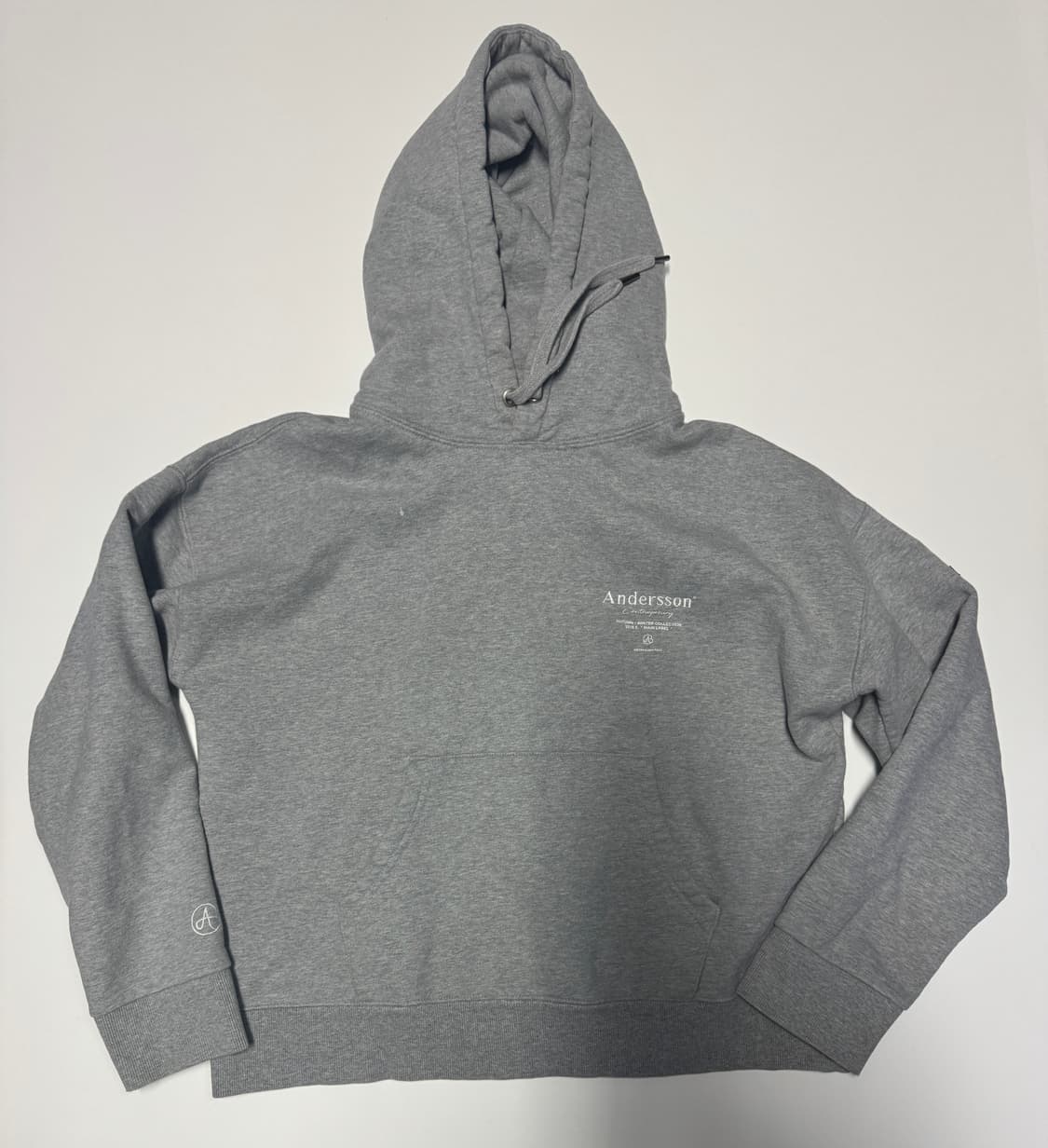 여성 앤더슨벨 뒷 프린팅 기모 후드티 S 상품이미지2