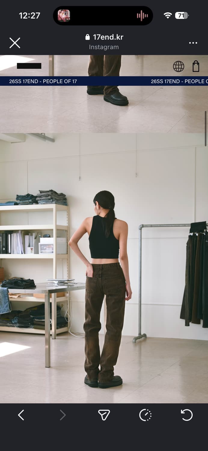 17end 라운드 진 브라운 M 상품이미지4