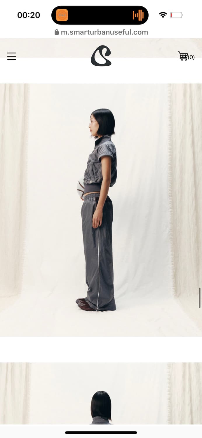 스마트유즈어반풀 suu 퍼커링 윈드브레이커 차콜 상품이미지2