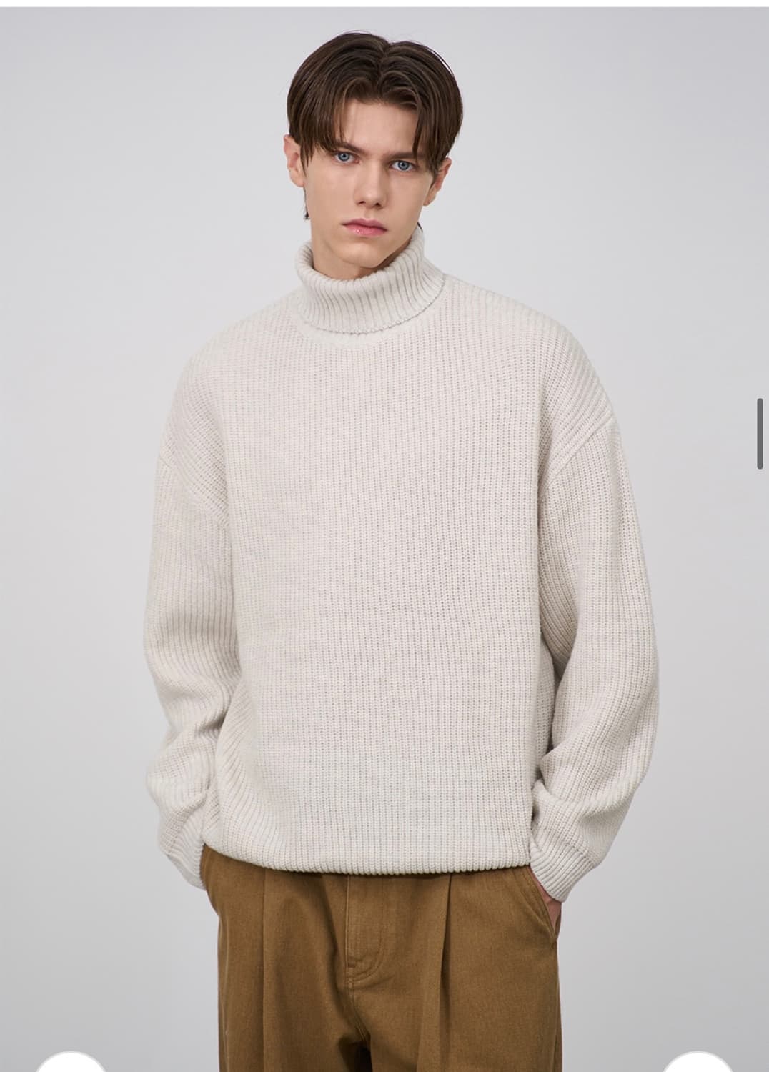 (새상품)(XL) 드로우핏 하찌 벌키 터틀넥 니트 [OATCREAM] 상품이미지4