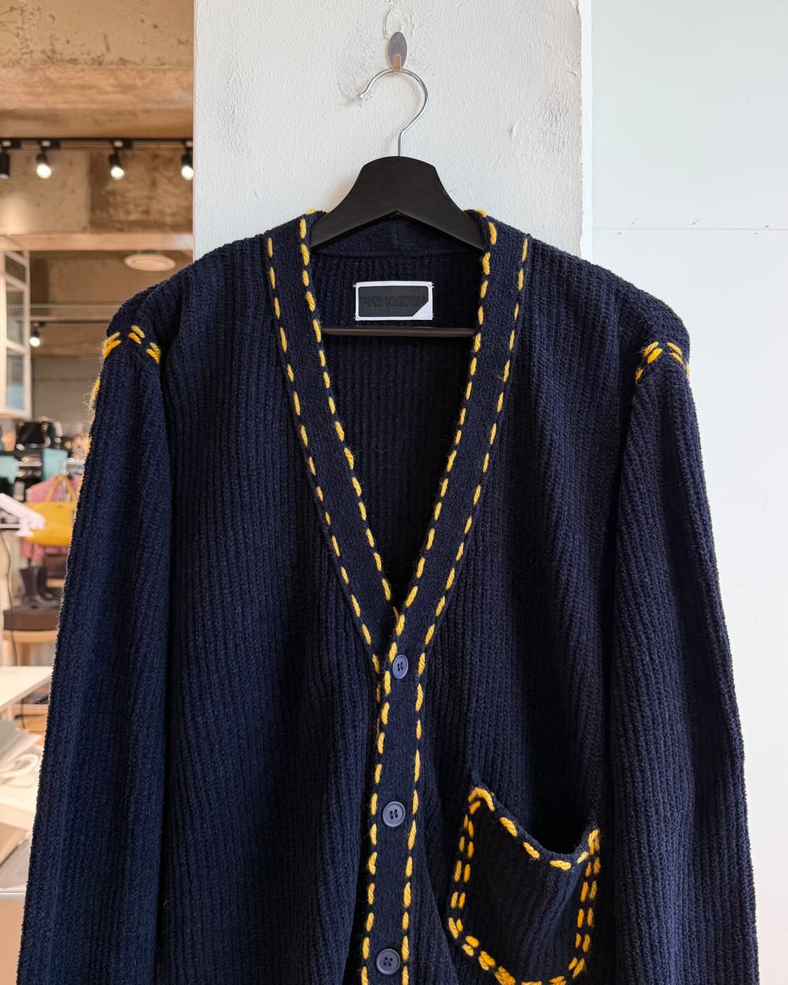 핑거린 네이비 스티치 니트 가디건  상품이미지2