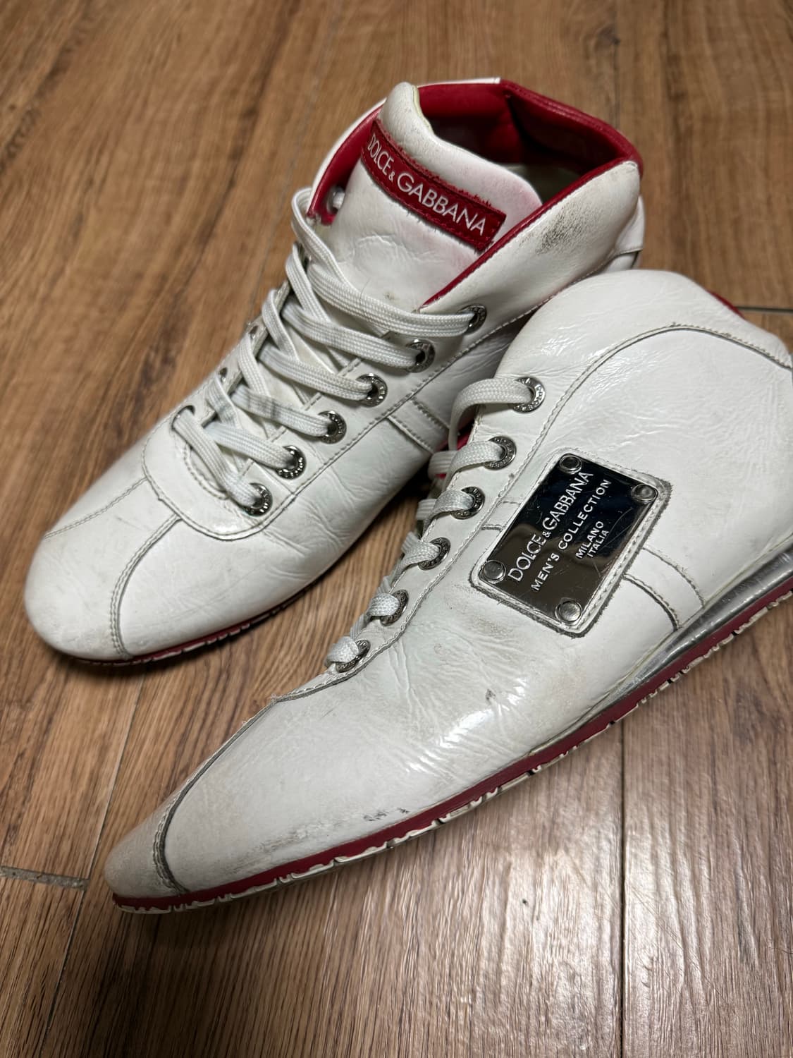 돌체앤가바나 화이트 스니커즈  사이즈 8 (260) 상품이미지4