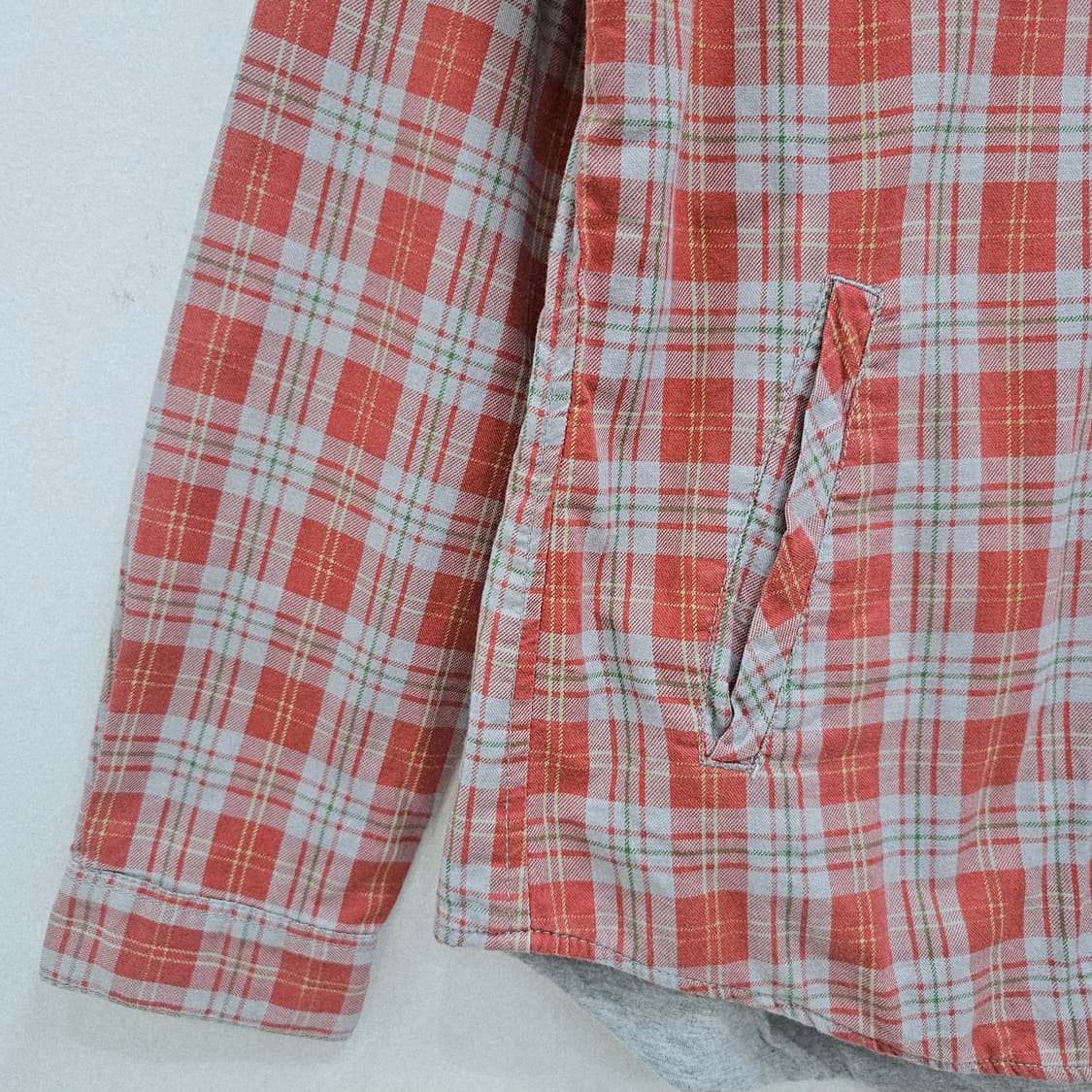 GLOBAL WORK 빈티지 레드 이중면 체크셔츠  상품이미지4
