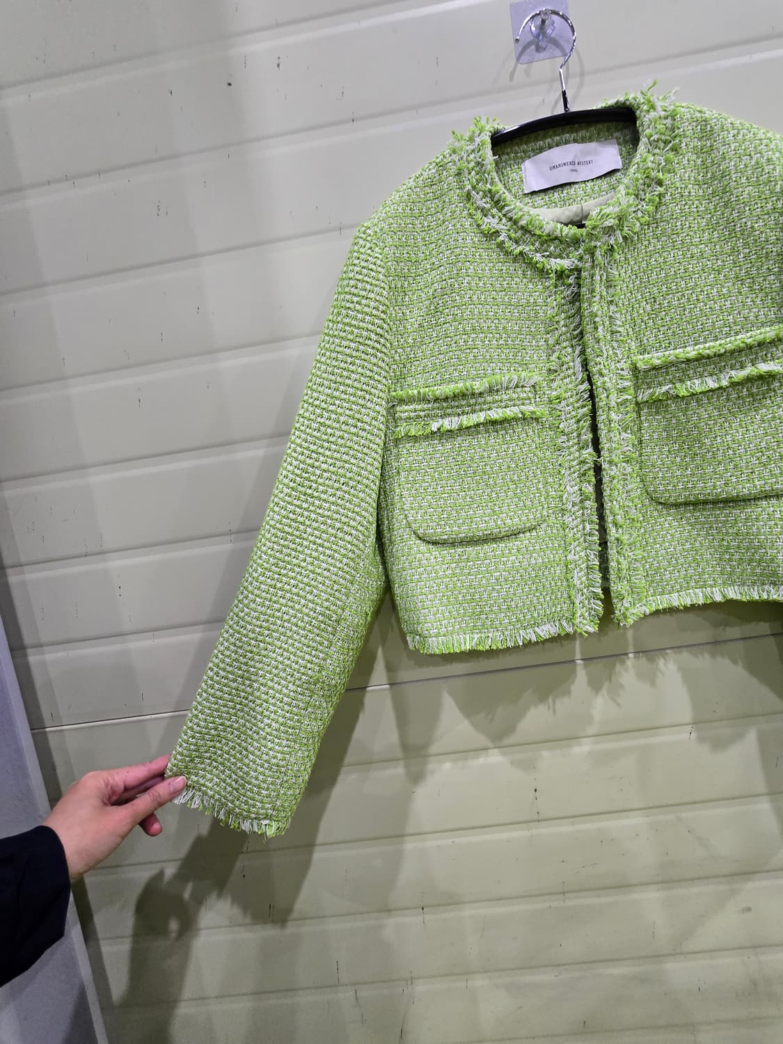 트위드 크롭 자켓 그린 상품이미지9