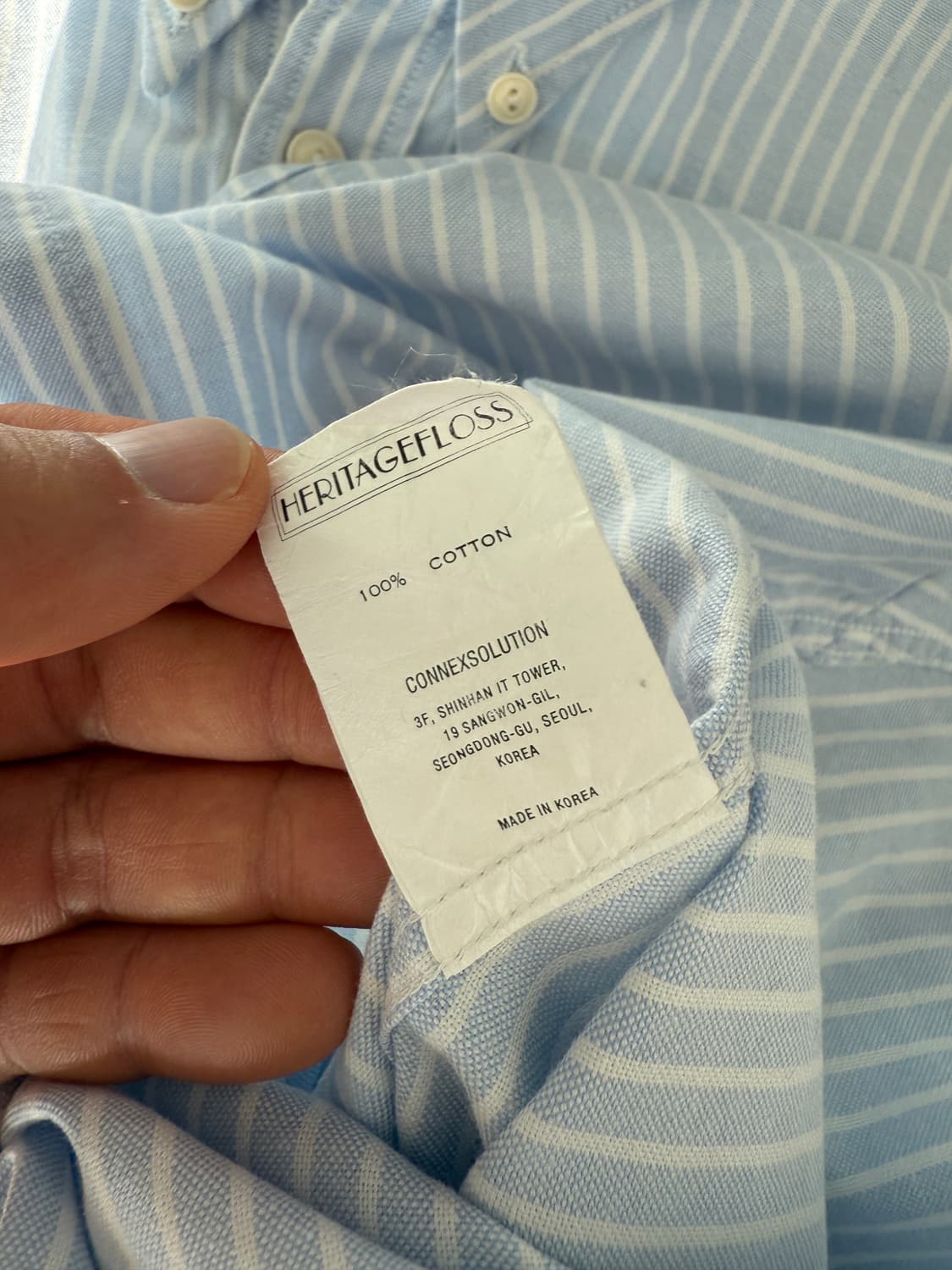 헤리티지 플로스(HERITAGEFLOSS) 핀스트라이프 셔츠 상품이미지8