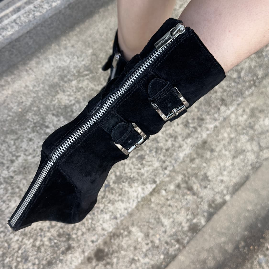 00s 빈티지 마이클 코어스 스웨이드 지퍼 웨지 부츠 상품이미지10