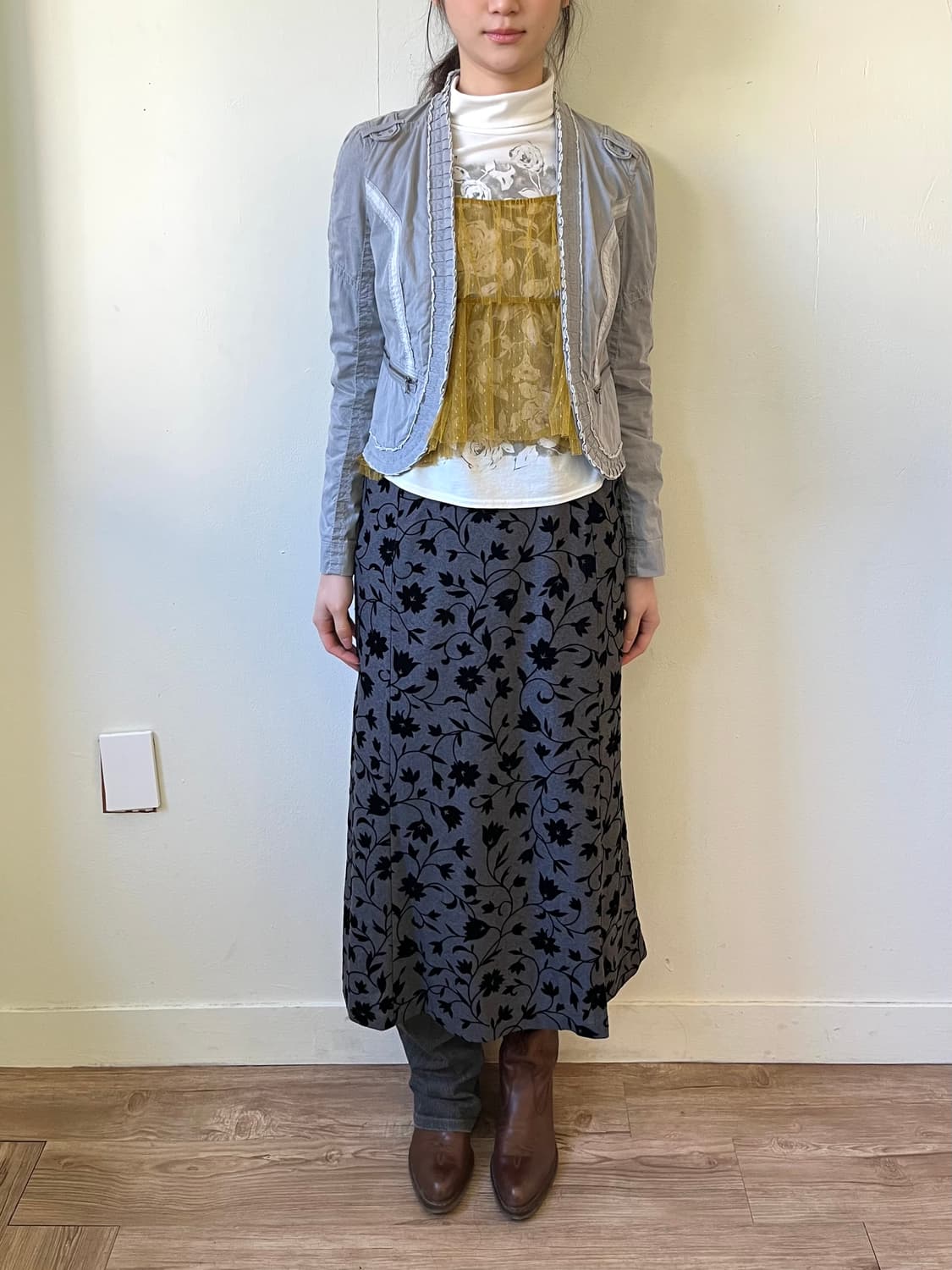 MARC CAIN 백리본 그레이 크롭 자켓 상품이미지8