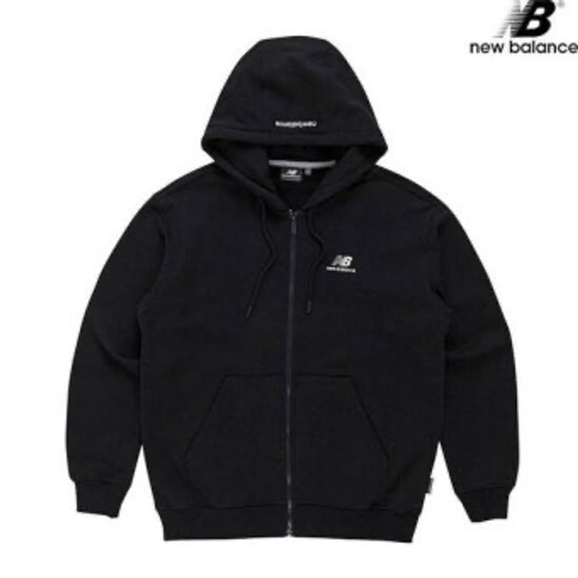 뉴발란스 에센셜 후드집업 블랙 상품이미지1