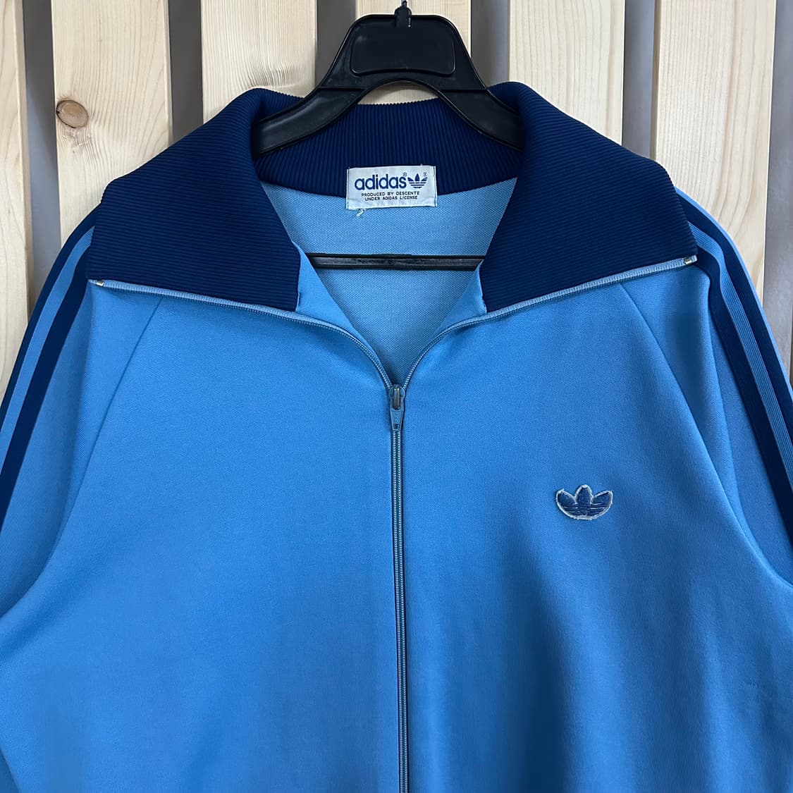 (M~L) 아디다스 80s 서독제 스카이블루 트랙탑 져지 상품이미지3