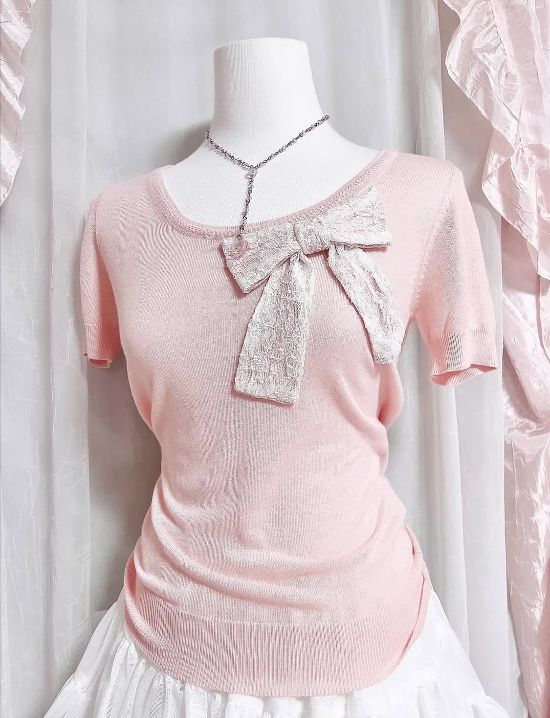 핑크 리본 로걀탑 히메갸루 앙크루즈 엑시즈팜 상품이미지1