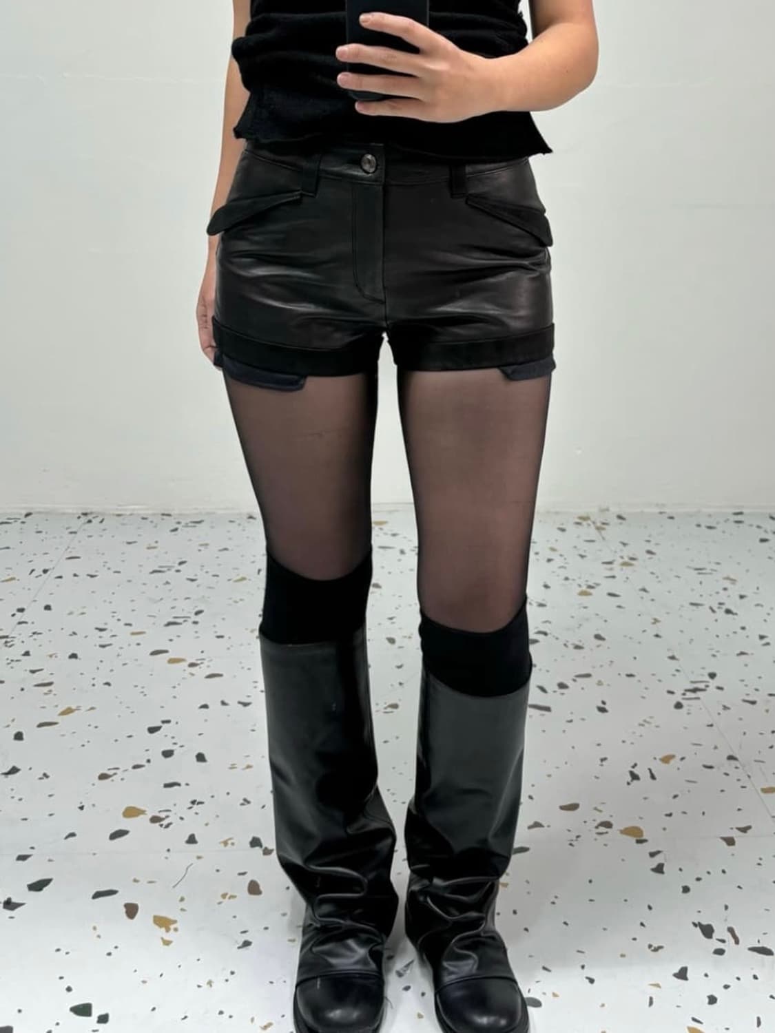 Real leather shorts 상품이미지1