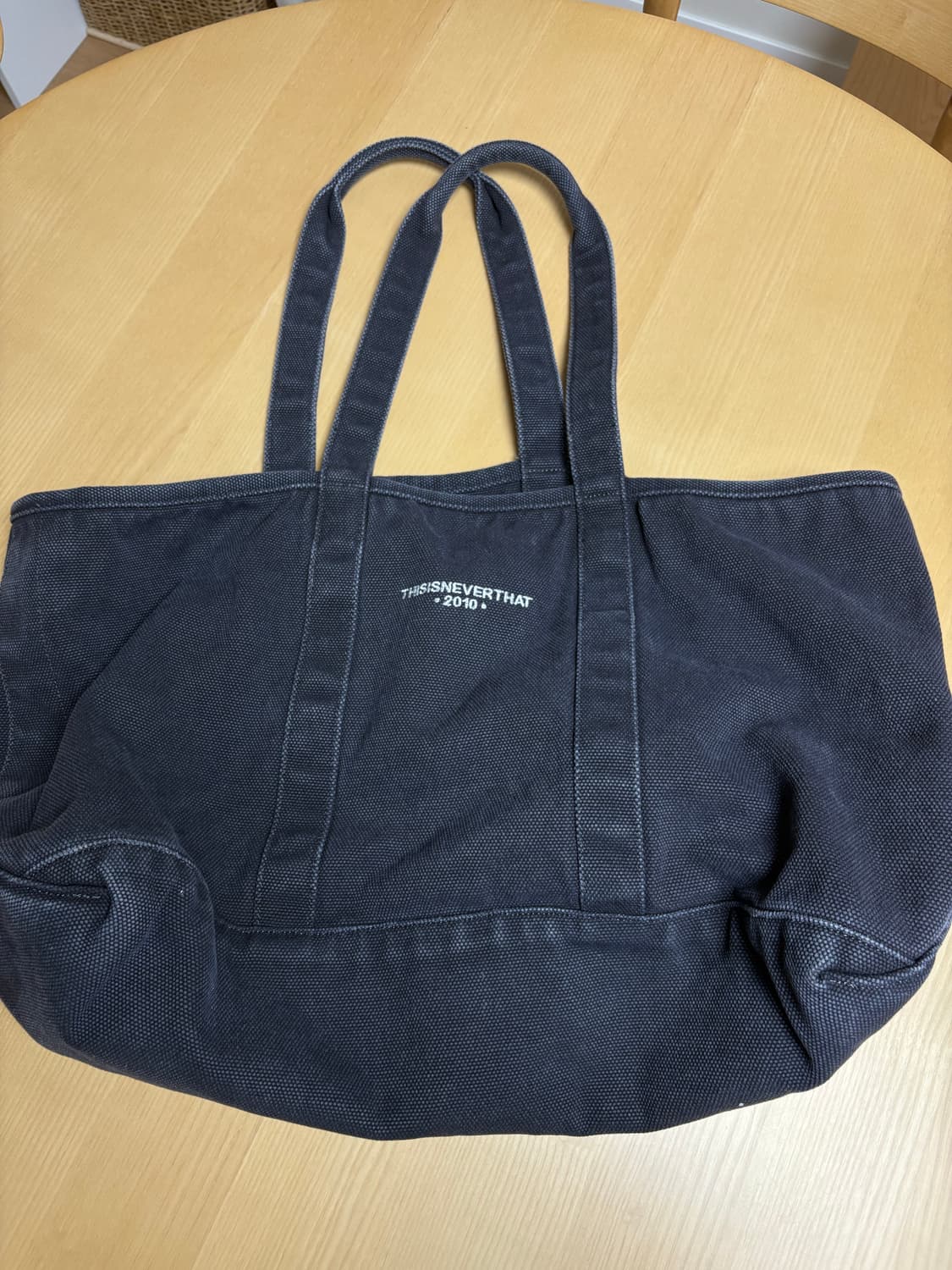 Washed Canvas Tote Bag Charcoal 상품이미지3