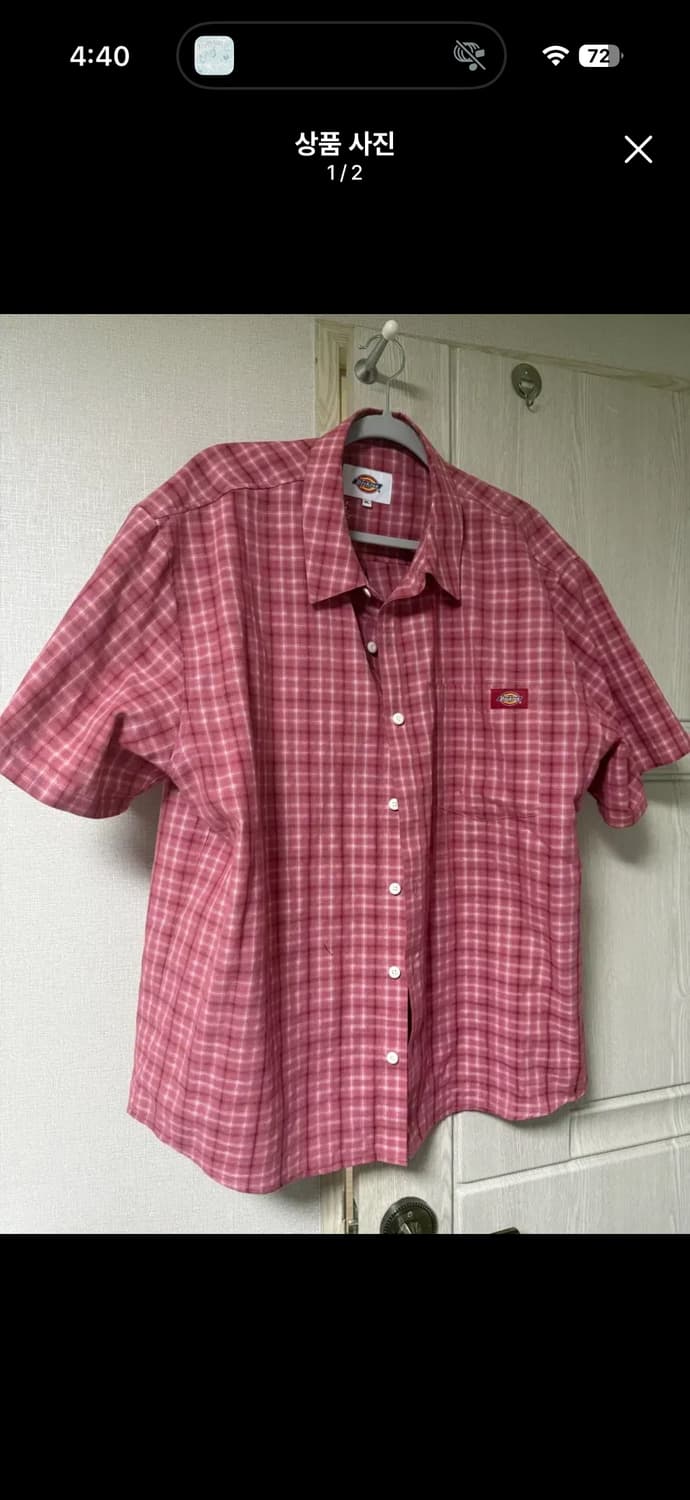 디키즈 플레이드 체크 하프 셔츠  상품이미지1