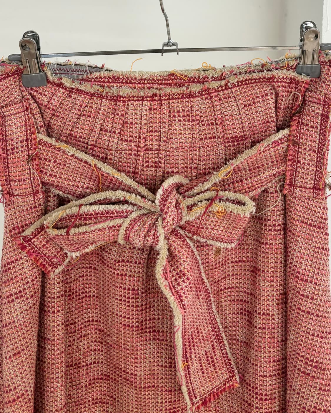 막스앤코 핑크 트위드 리본 랩 스커트 상품이미지2