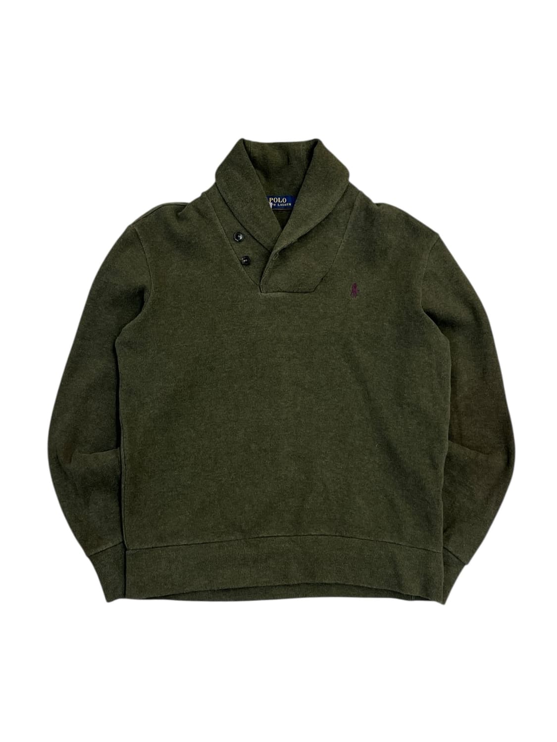 폴로 랄프로렌 엘보우패치 숄카라 니트 그린 S #csz2659  상품이미지3