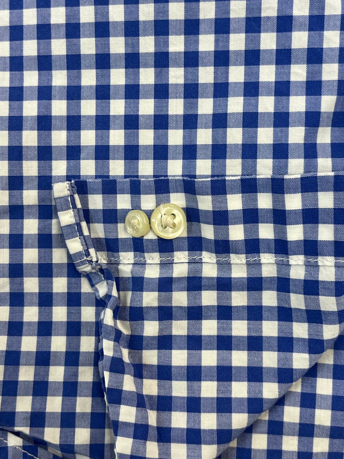 폴로 랄프로렌 깅엄 체크 반팔 셔츠 블루 XL #csz3508 상품이미지4