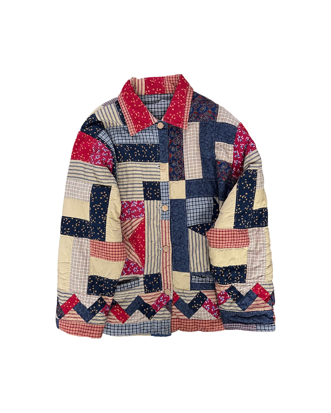 빈티지 패치워크 퀼팅 자켓  상품이미지2