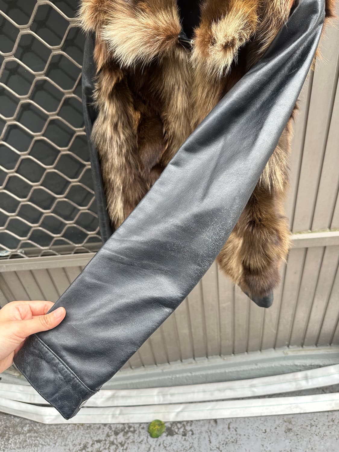 RABOEM lambs leather fox fur jacket 상품이미지4
