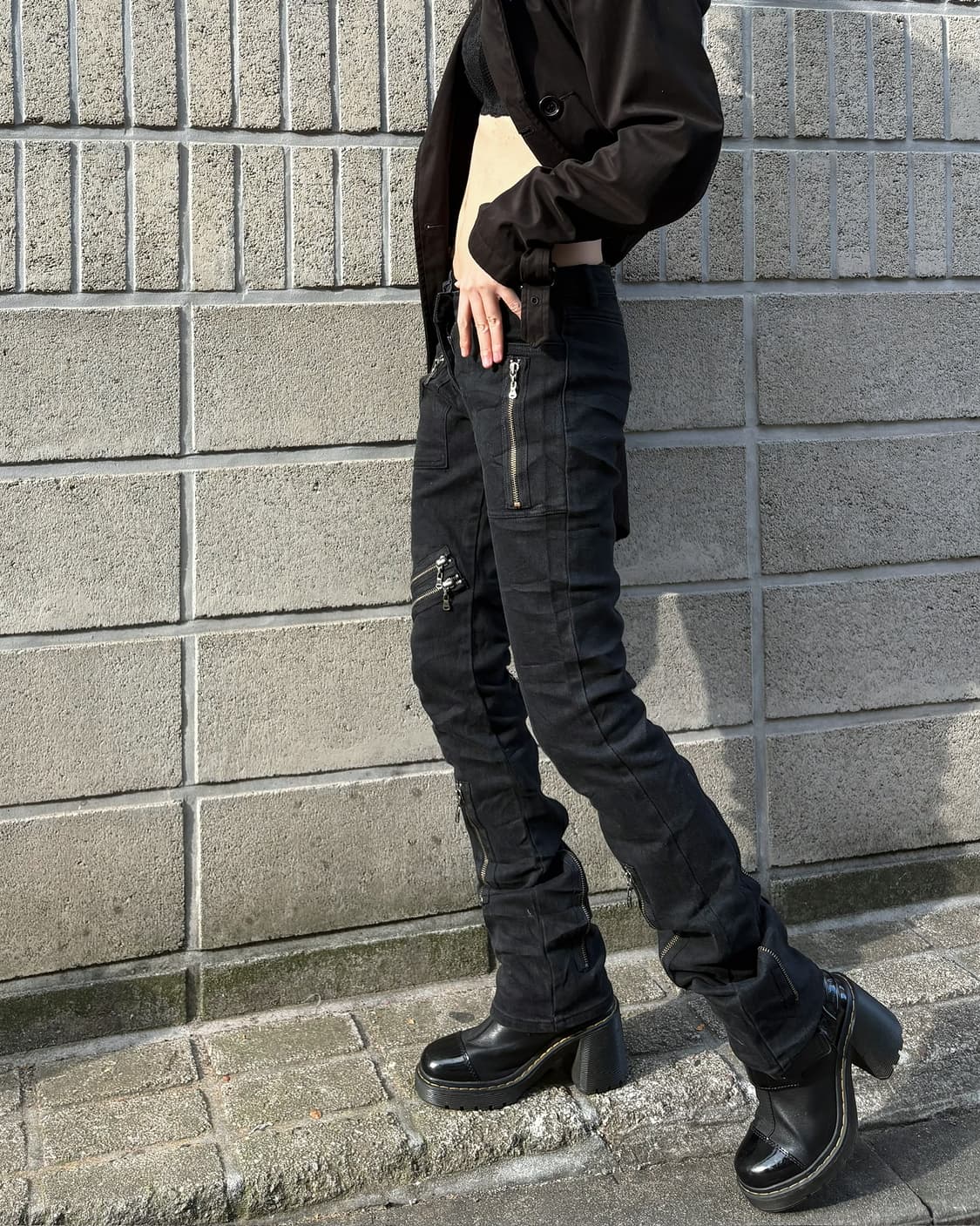 질 스튜어트 지퍼 디테일 슬림 실루엣 진 상품이미지2