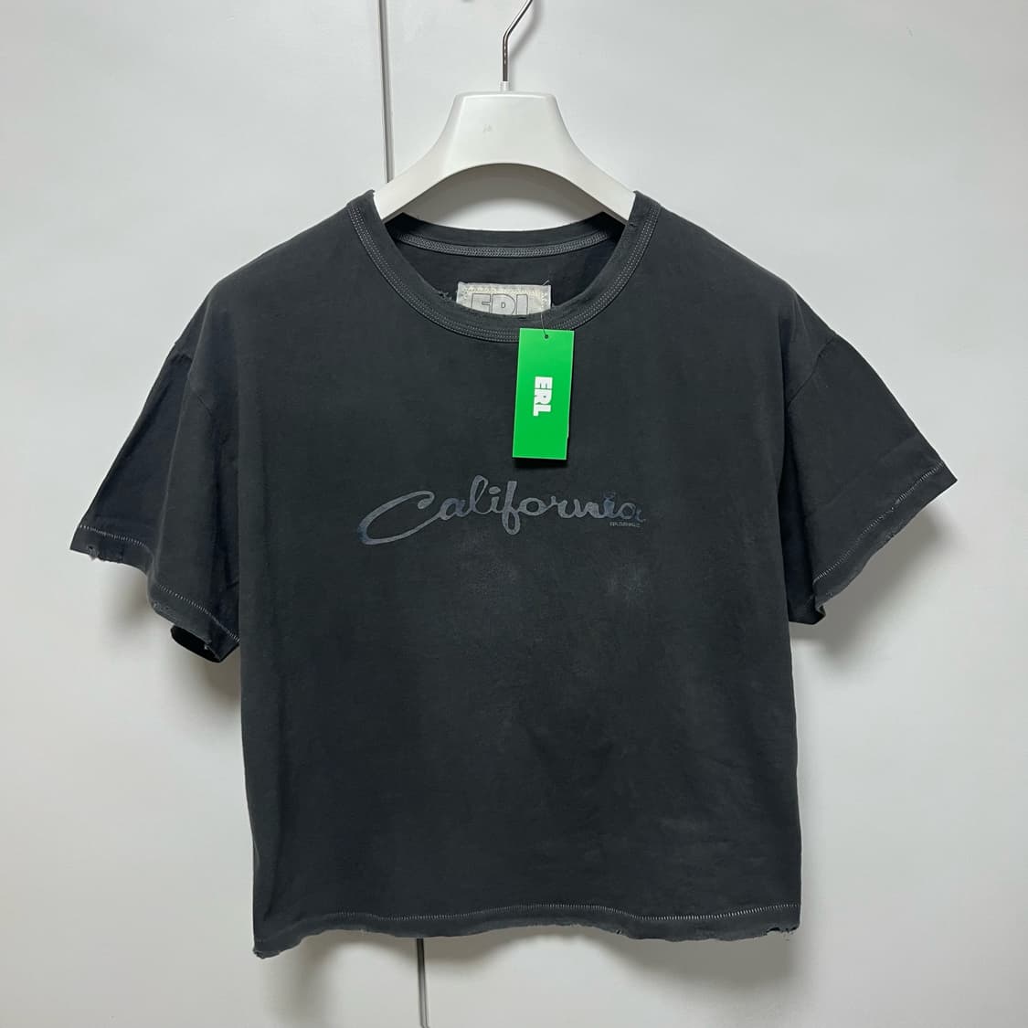 [M]이알엘 ERL 캘리포니아 워싱 티셔츠/차콜 상품이미지2