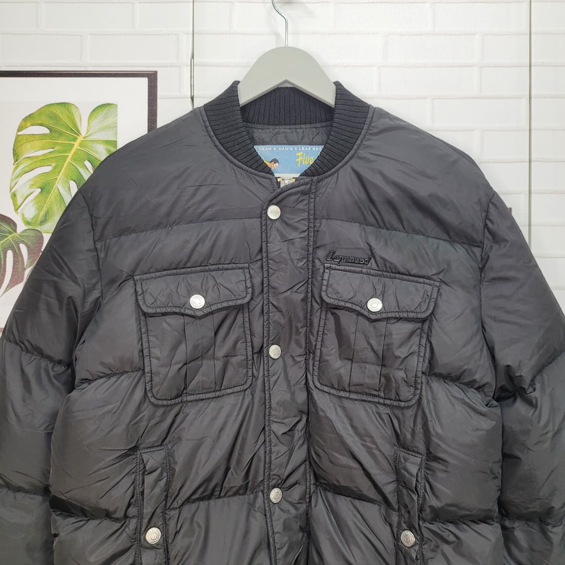 디스퀘어드 콤마이너 스틸로고 덕다운 숏 패딩 48사이즈 상품이미지2