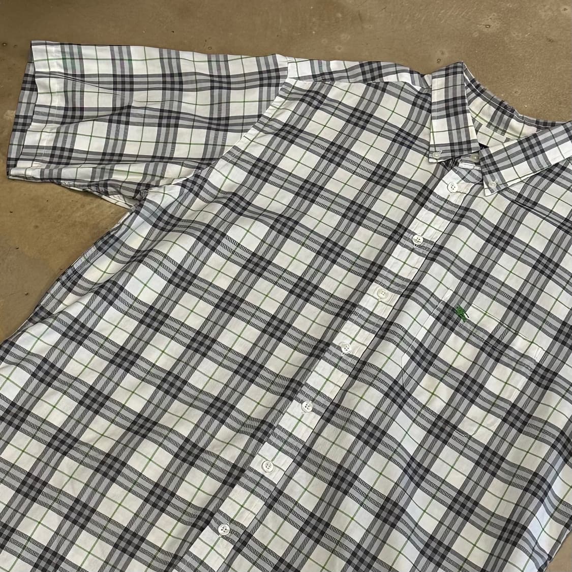 XL 버버리 그린로고 노바체크 반팔 셔츠 상품이미지1