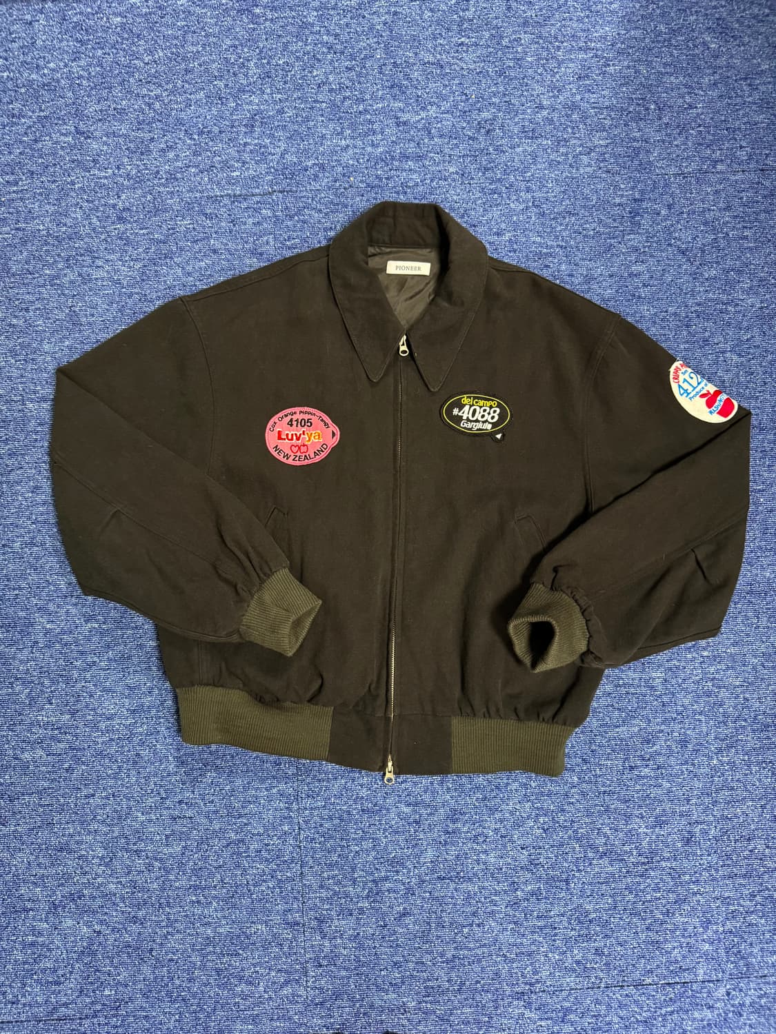 빈티지 워싱 패치 블루종자켓 상품이미지2