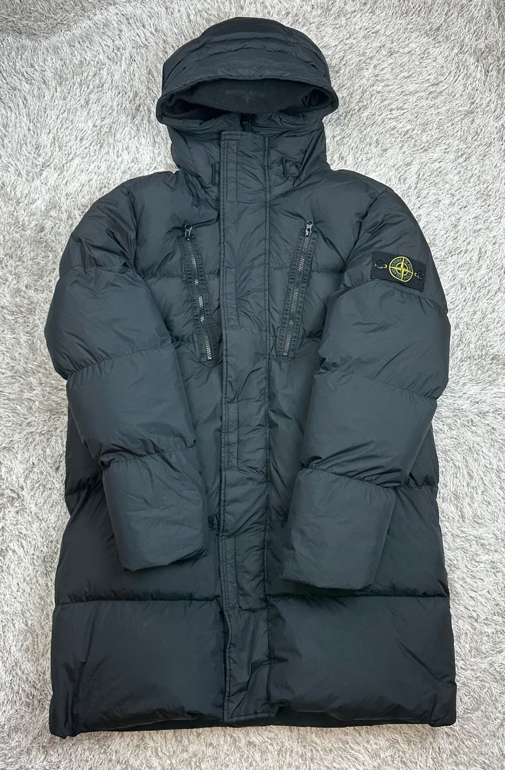 [L] 정품 스톤아일랜드 21FW 크링클랩스 롱패딩 블랙 상품이미지2