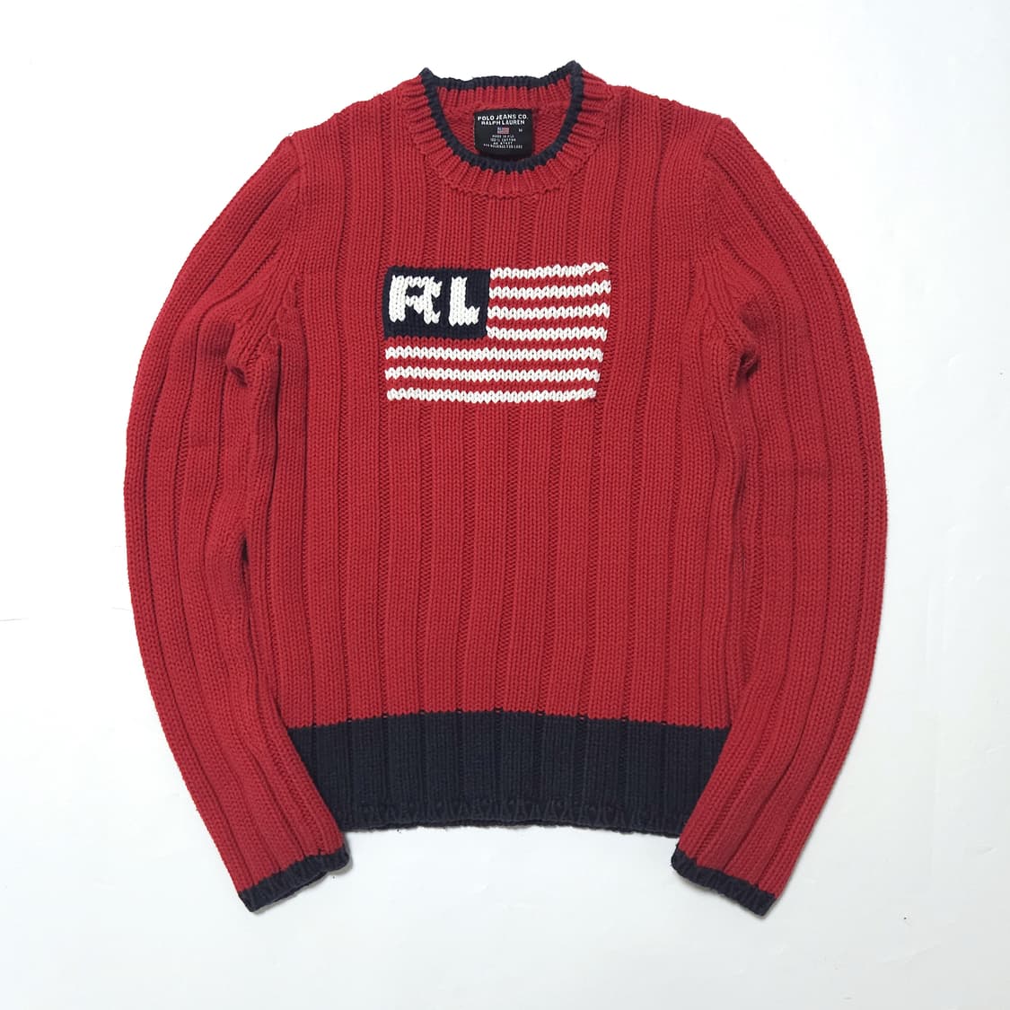 폴로 진스 랄프로렌 우먼 성조기 붙핏 니트 스웨터 상품이미지1