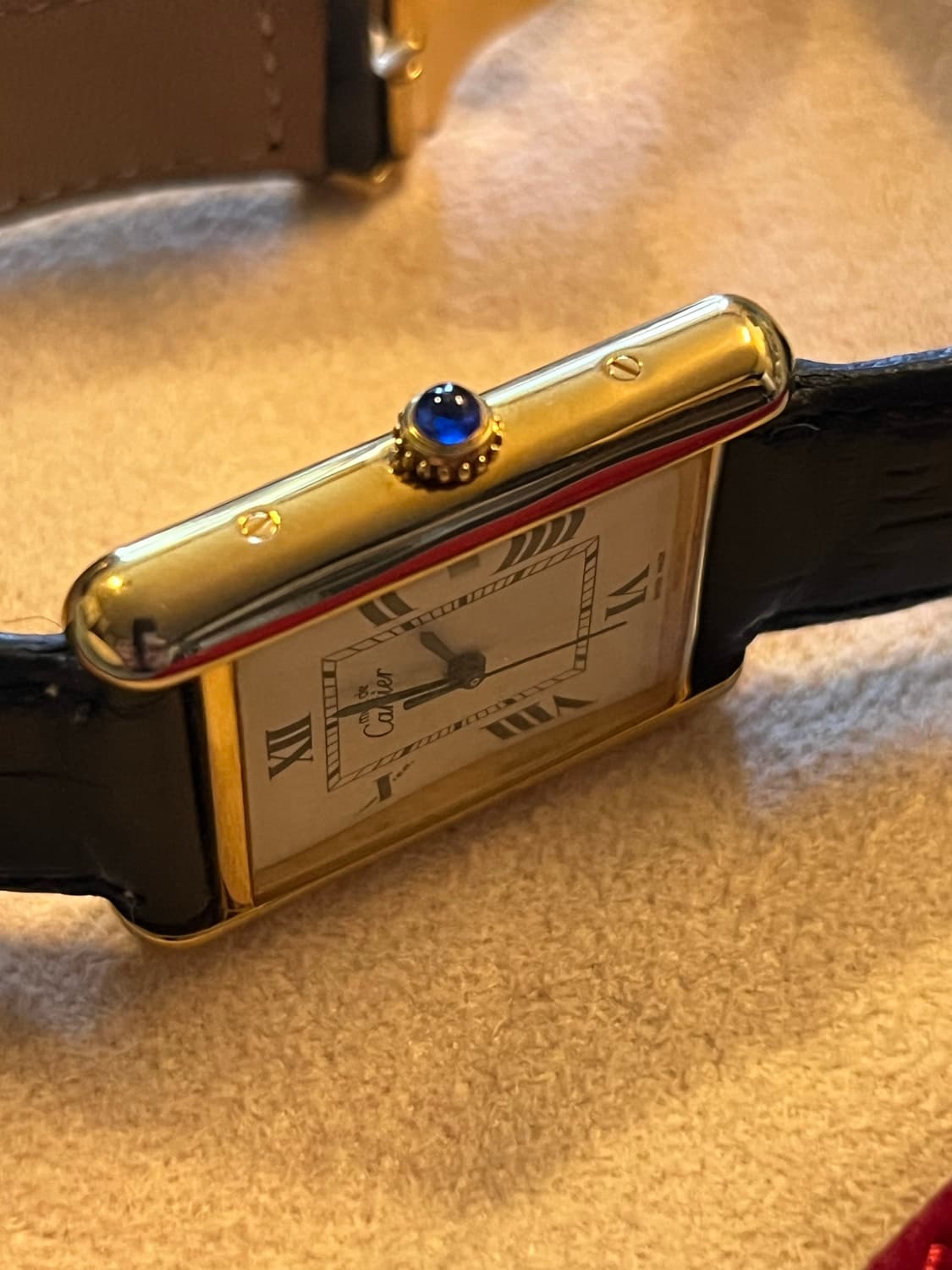 까르띠에 빈티지 머스트 드 탱크  XL 다이얼 캘린더 디버클 시계 상품이미지7